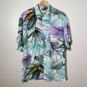 JAMS WORLD Watercolor Floral Button Up Shirt / Sz S / Short Sleeve Hawaiian